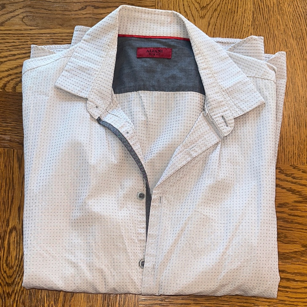 Alba Men's Light Gray Button Down Shirt